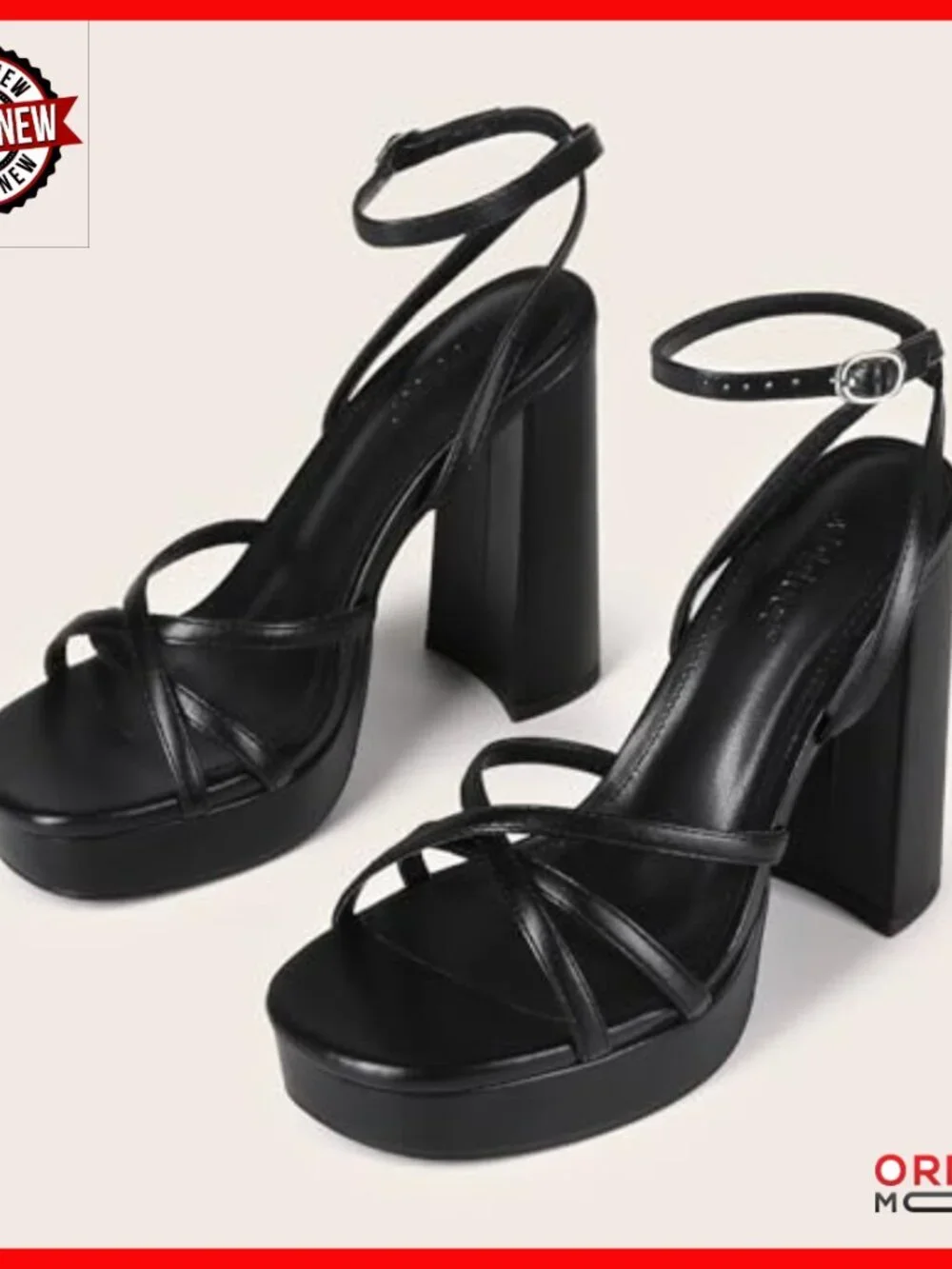 Platform Heels Strappy Block Chunky High Heels Ankle Strap Sandals Wedding Party